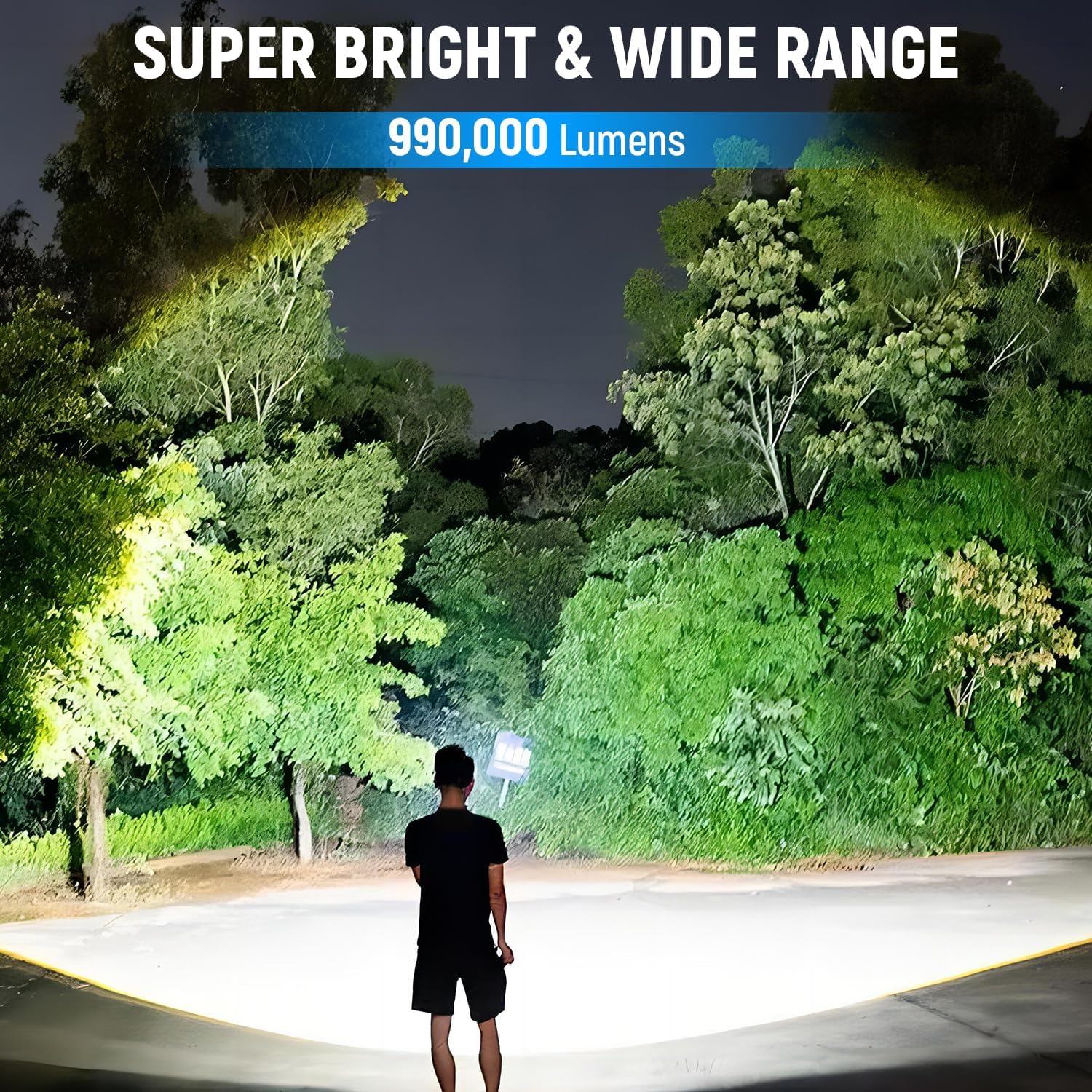 【TikTok Top Seller】2-in-1 POWER BANK FLASHLIGHT | Super Bright, USB Rechargeable, Zoomable | Camping, Emergency, Fishing,High lumen,Exquisite Gift