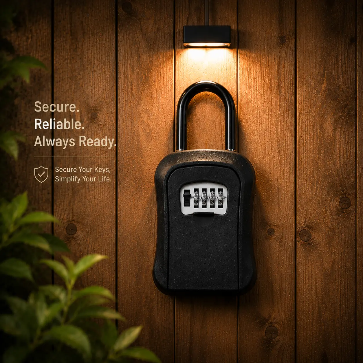 Heavy-Duty Rectangular Anti-Theft Lock Box, Portable Metal 4-Digit Resettable Combination Lock, Wall Mount Option for Home Use