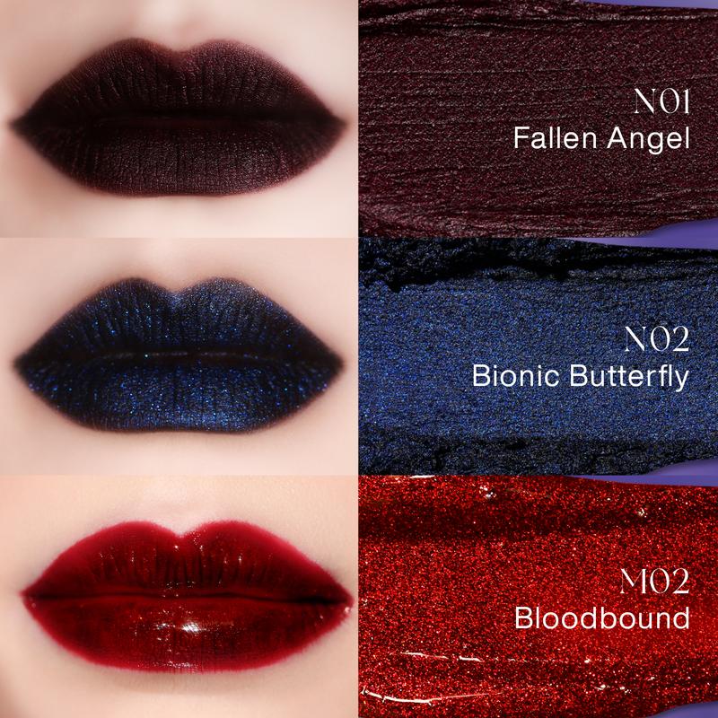 DE'LANCI Alter Realm Lip Stain Gloss Oil Blue Red Lipstick for Vibrant Look Glossy Cosmetic Makeup Lipgloss