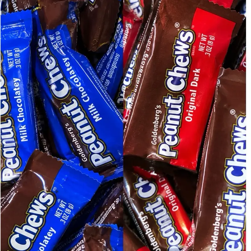 90’s NYC Bodega Peanut Chews Candy 1LB Bag | Individually Wrapped Dark Chocolate Peanut Chews | Milk Chocolate Peanut Chews | Retro Old School Candy – NY Snack Pantry