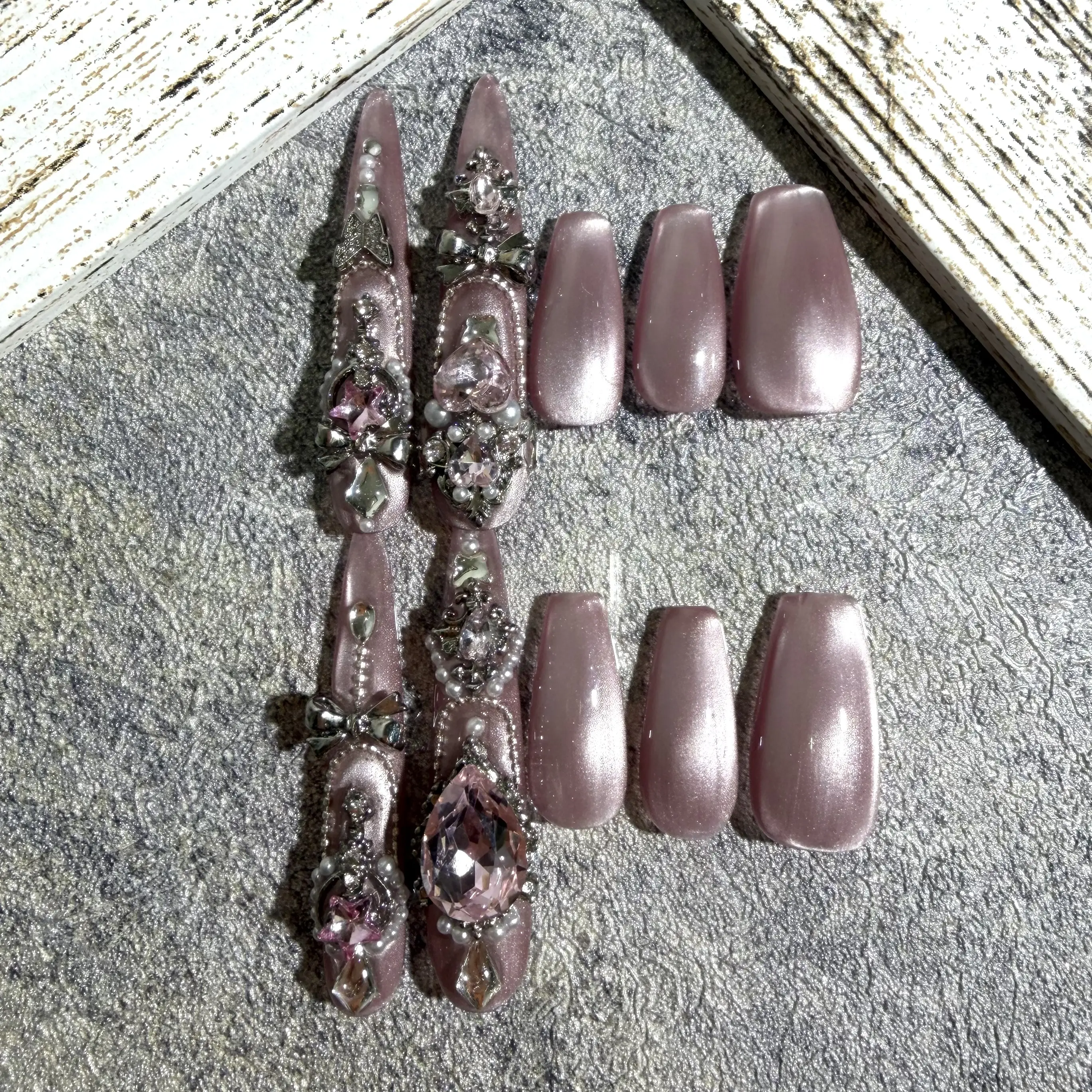 Blush Guard Pink Long Short Luxury Acrylic Handmade Press On Nail, Acrylic Fake Nails, Handmade Acrylic Nails