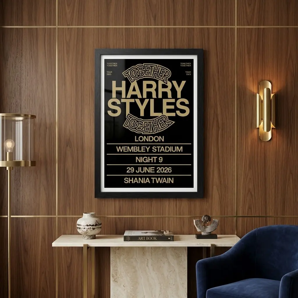 Harry Styles Together Together Tour 2026 Wembley Stadium Night 9 Poster Print, No Frame