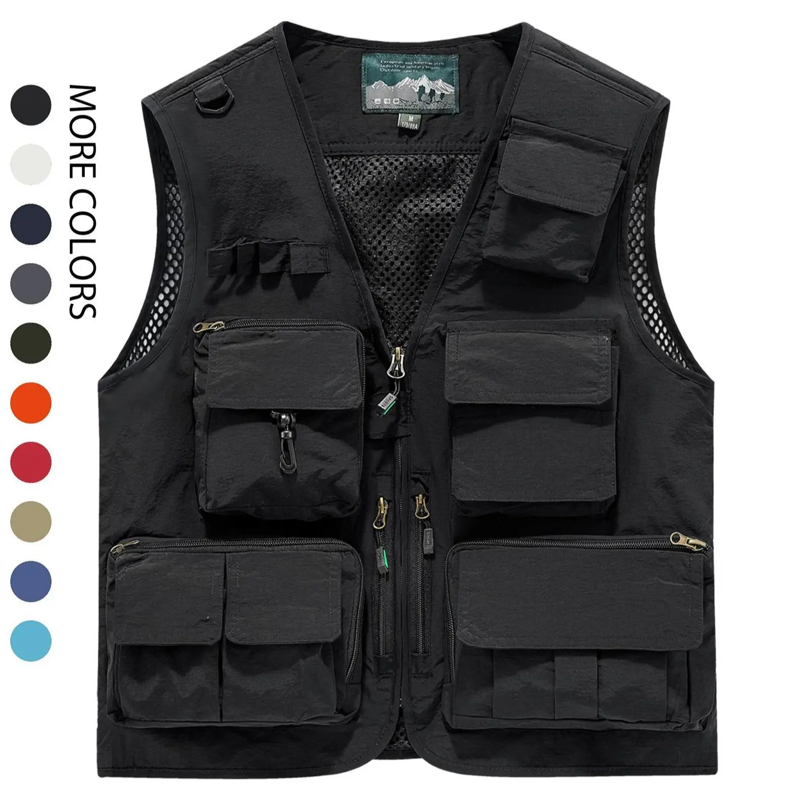 Men's Freestone Fishing VestTactical Fishing Vest |   Quick-Dry Mesh & Durable Pockets for All Your Outdoor Gear Menswear Tops Man Gilet Sleeveless Vest Sports Vest