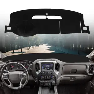 Canvcle Dash Cover Mat for 2007-2014 Chevrolet Tahoe Suburban/GMC Yukon XL&2007-2013 Chevy Avalanche Silverado 1500 2500 3500 LTZ/GMC Sierra SLT Denali Accessories Upgrade Velvet Dashboard Cover