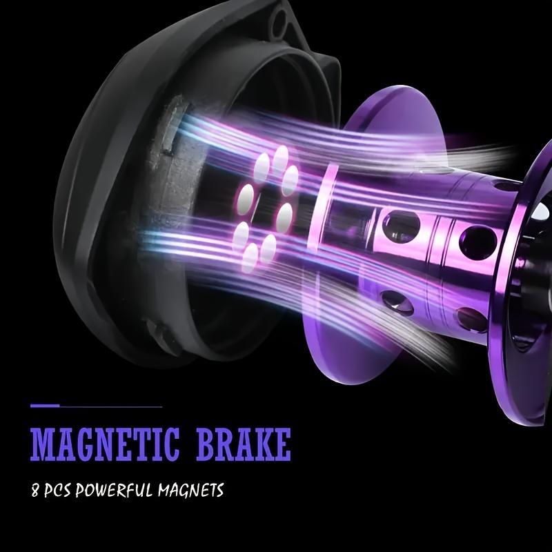 [W] [Aluminum Baitcasting Reel] VN Series Aluminum Baitcasting Reel| Ambidextrous, 6.5:1 Gear Ratio, 18LB Max Drag, Black, Polyamide (Nylon) Major Material, for Freshwater Saltwater