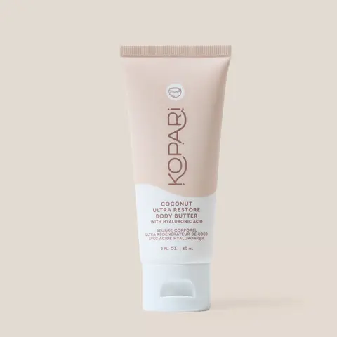 Kopari Mini Ultra Restore Body Butter – Travel-Size Moisturizing Lotion in Creamy Coconut