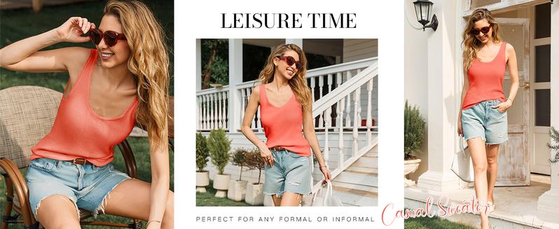 Tankaneo Womens V Neck Tank Tops 2026 Sleeveless Ribbed Knit Shirts Summer Casual Sexy Sweater Vest #Valentine #Giftsideas Basic Breathable Elastic Soft Womenswear Style