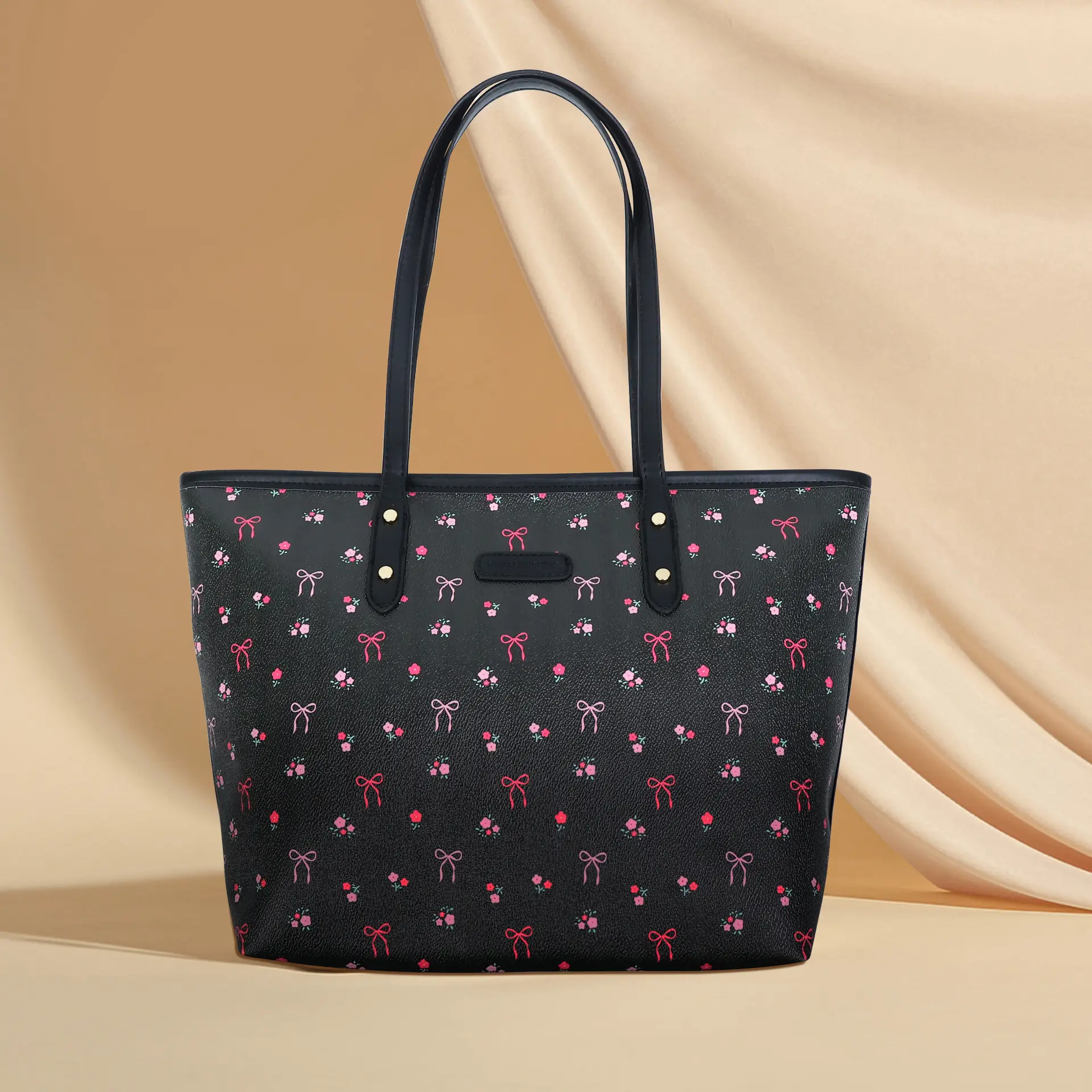 Elegant Floral Print Tote Bag for Women, Large High-Capacity Shoulder Purse with Bow for Daily Work, Dates & Shopping, Elegant Bags, Bags