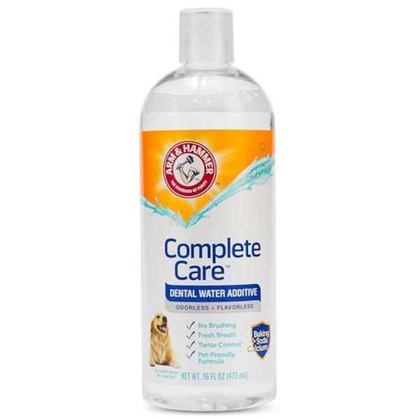 Arm & Hammer Complete Care Dental Water Additive for Dogs, Dog Breath Freshener, Dog Mouth Wash or Dental Rinse, Simply Add to Pet Drinking Water for Fresher Breath, 16 FL OZ