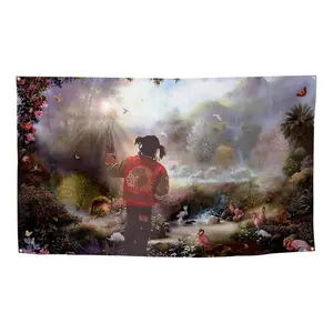 Garden Of Eden Tapestry, Hip Hop Singer Tapestry, Wall Hanging Banner for Home Decor, Party Decoration, Tapestry Room Decor, Holiday Decoration, Tapestry Wall Mural, Boho Floral Design, Durable Decorative Flower Pattern TapestryTapestry Decor