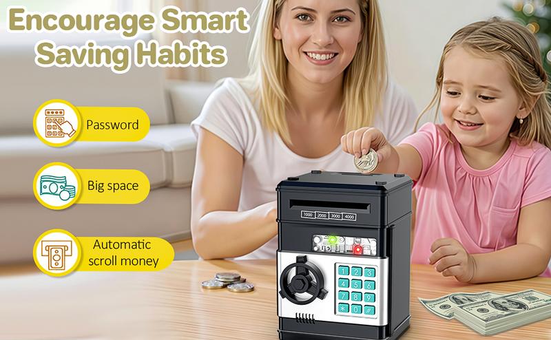Piggy Banks Money Banks for Kids, Electronic Password Code Money Banks ATM Banks Box Coin Bank for Children Boys and Girls