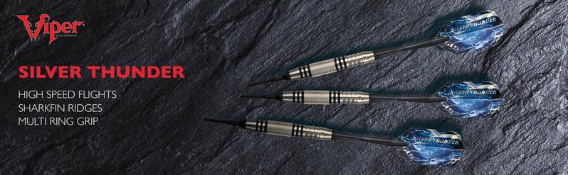 Viper Silver Thunder Darts Soft Tip Darts 1 Knurled Ring 20 Grams