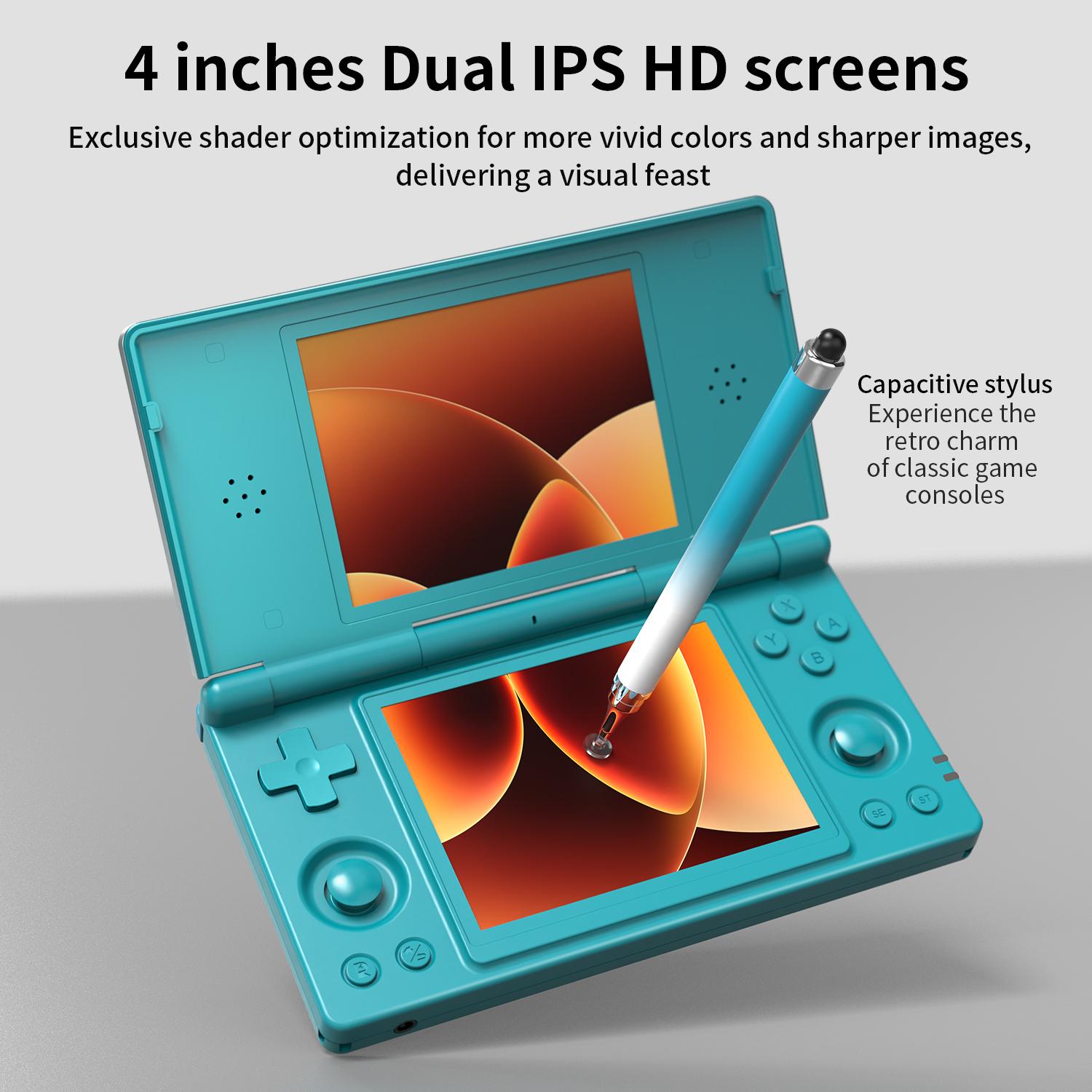 ANBERNIC RG DS Handheld Game Consoles RGDS Retro Gaming Console Dual-screen Video Game Console 3+32GB Android 14 Portable Pocket Arcade No Card 4000mAh Battery WiFi Bluetooth HD Output Turquoise Blue,sohochic ANBERNIC RG DS Handheld Game Consoles RGDS Retro Gaming Console Dual-screen Video Game Console 3+32GB Android 14 Portable Pocket Arcade No Card 4000mAh Battery WiFi Bluetooth HD Output Turquoise Blue,sohochic