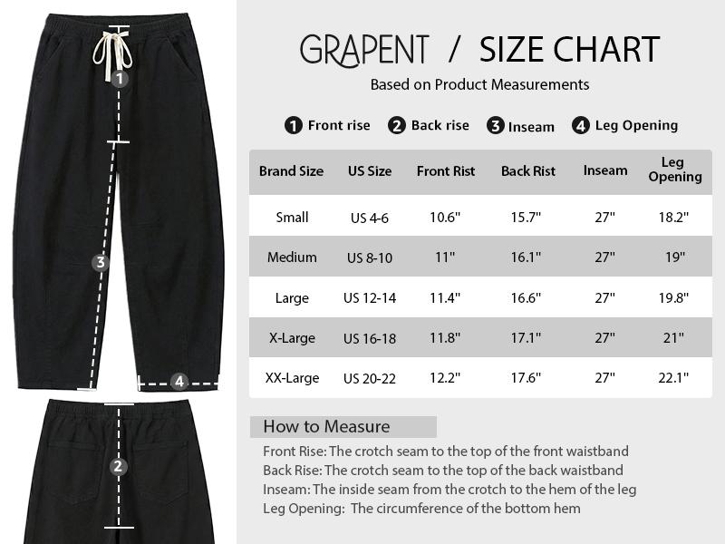 GRAPENT Barrel Jeans for Women Trendy High Waisted Cropped Baggy Wide Leg Pull On Elastic Waist Stretchy Denim Pants