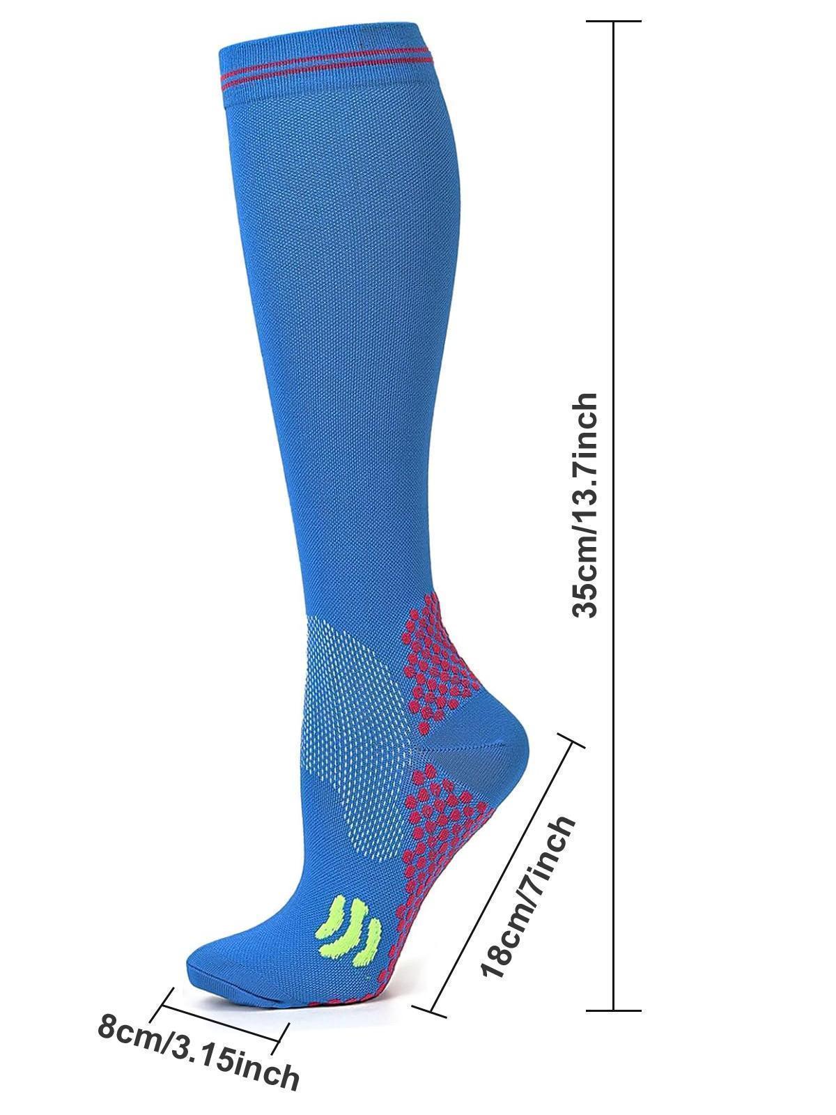 3 Pairs Compression Socks Unisex 20-30mmHg Knee high Calves for Flying Running for Woman & Man Multi-Purpose