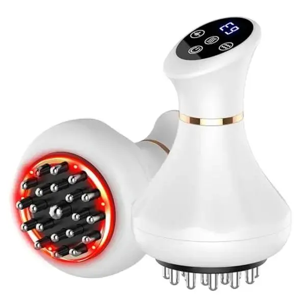 4-in-1 Wireless Electric Meridian Scraping Brush - Thermal USB-Cordless Handheld Massage Device with 9-Level Settings, ABS Body for Waist/Arms/Legs Care, Personal Care Appliance