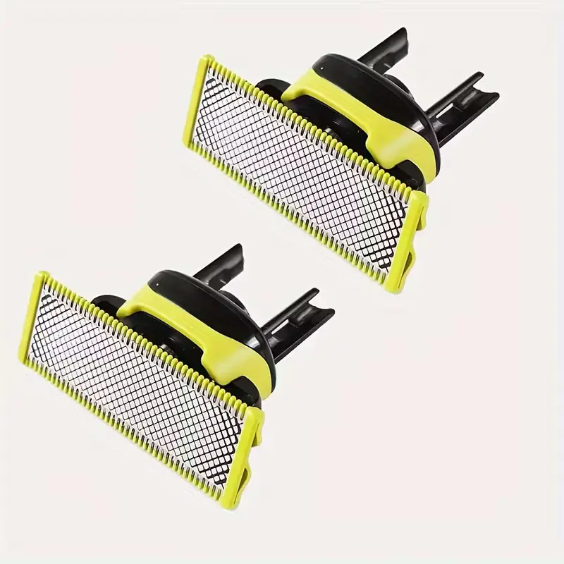 2pcs Replacement Blades Suitable for OneBlade Shaver - Compatible with QP2520, QP2530, QP2620, QP2630, QP6510, QP6520 Models - Unscented Beard and Mustache Trimming Accessories