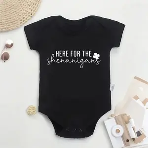 Here for the Shenanigans baby bodysuit, Happy St Patty's bodysuit, Irish bodysuit, Shamrock bodysuit, Funny St Patrick's Gift, Saint Patricks Day