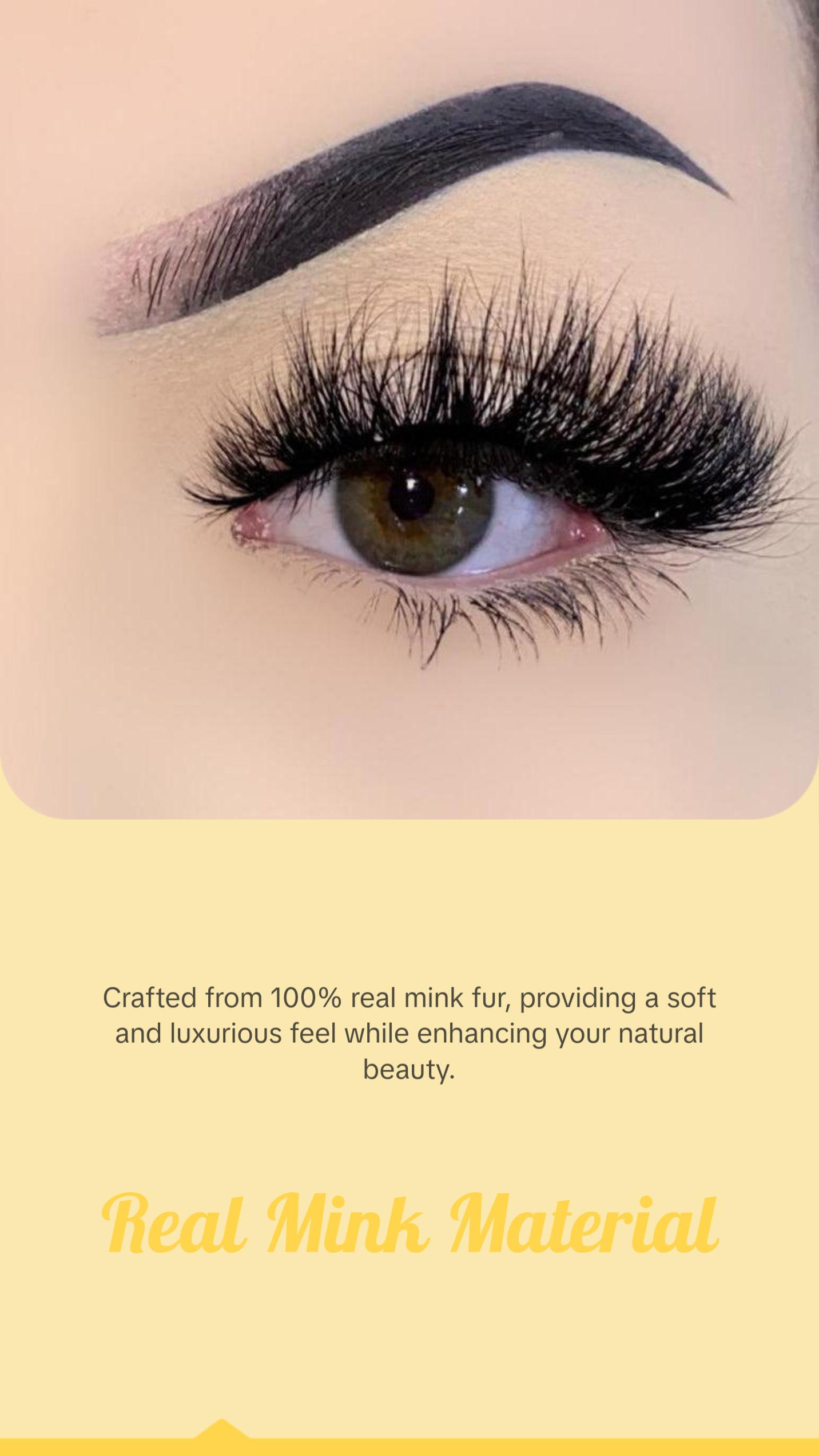 STUNT GIRL – Real Mink Eyelashes with Rhinestones | 15mm Length, Reusable Strip Lashes
