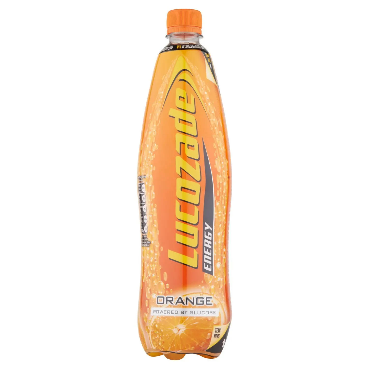 Lucozade Energy Drink Orange 1L - UK Version, Powered by Glucose, Refreshing Orange Flavor