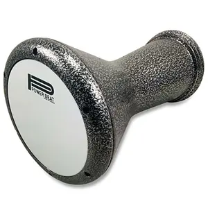 17" Black Metal Gawharet El Fan Darbuka Doumbek With White Power Beat Drum Head