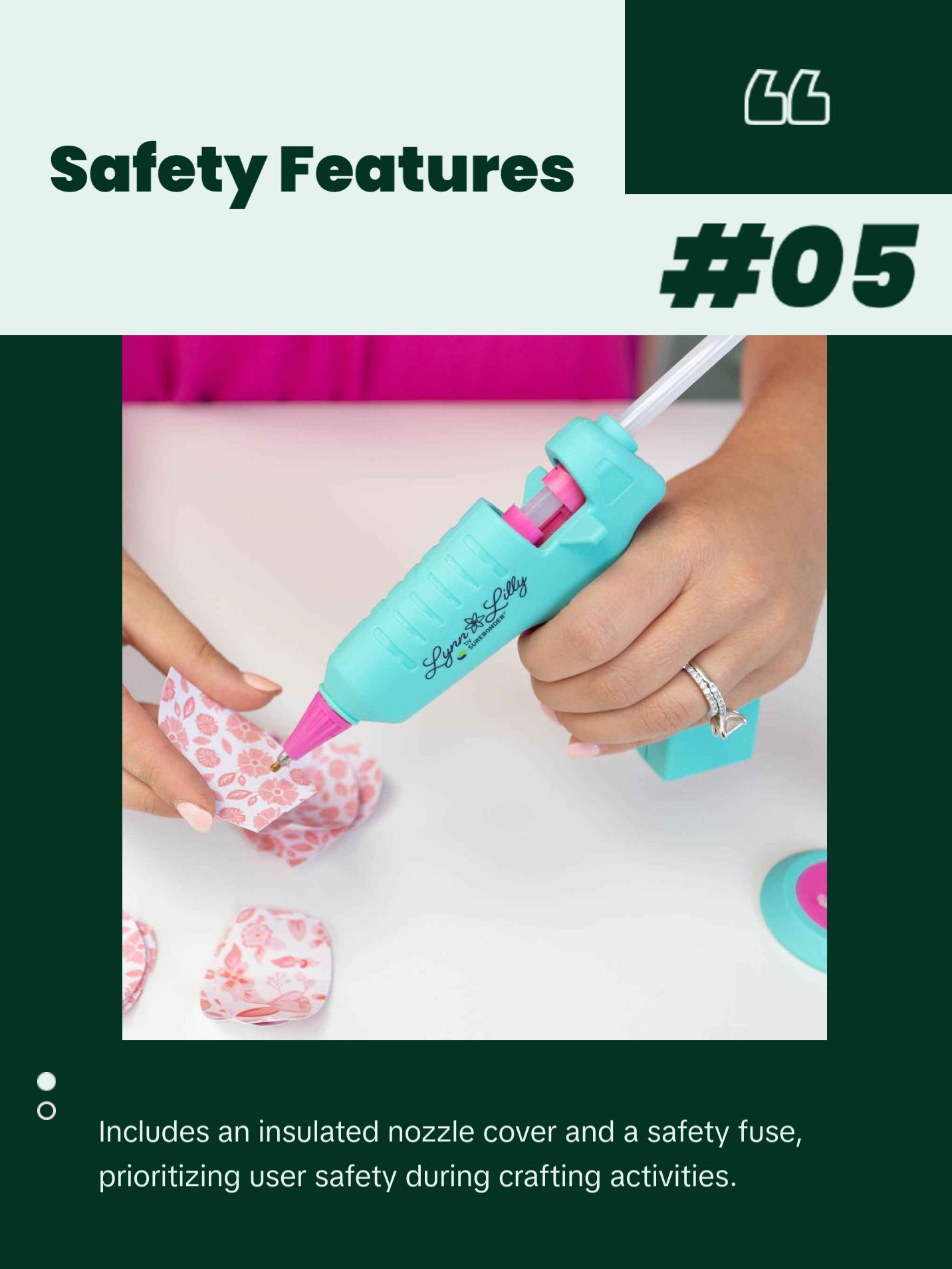 Surebonder x Lynn Lilly Edition Cordless/Corded Detail Tip Mini Glue Gun Kit with All Purpose, Color, Glitter, and Fabric Glue Sticks