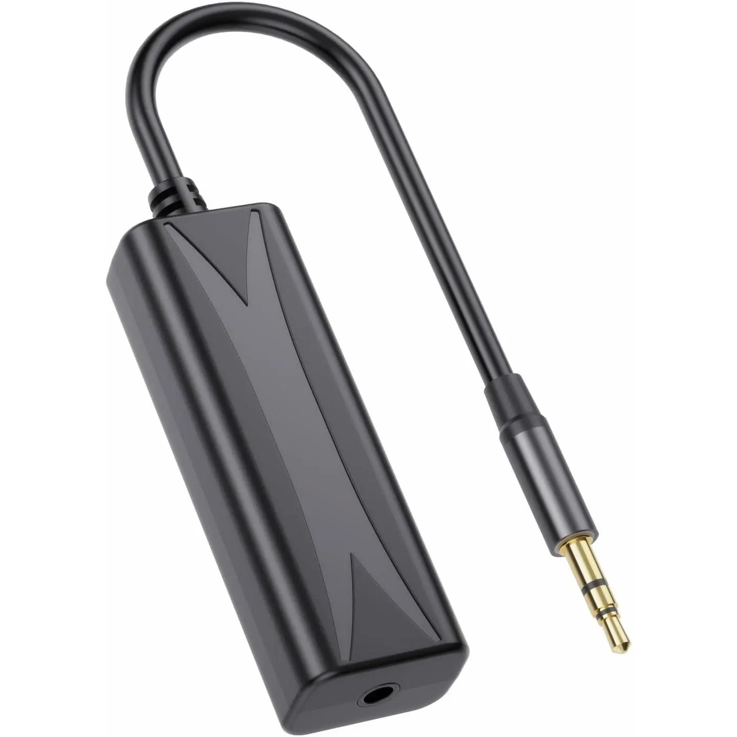 3.5mm Compact Ground Loop Noise Isolator - High-Quality Ground Filter, Plug-and-Play Buzzing Eliminator, Audio Adapter for Car, Home Stereo System (Single Black Unit), Single Unit