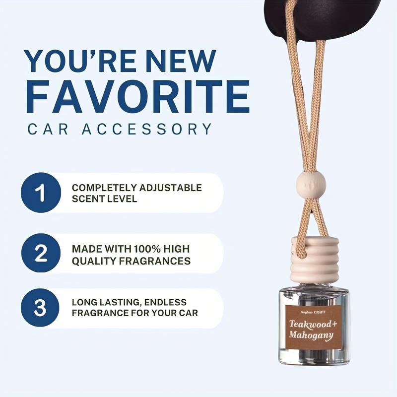 5 Bottles Premium Car Air Freshener - Upgraded Scented Hanging Diffuser with Long Lasting Fragrance | Variety of Scents for Car, Office & Home | Perfect Gift Set for Men & Women - Christmas, Birthday, Valentine‘s Day Gifts