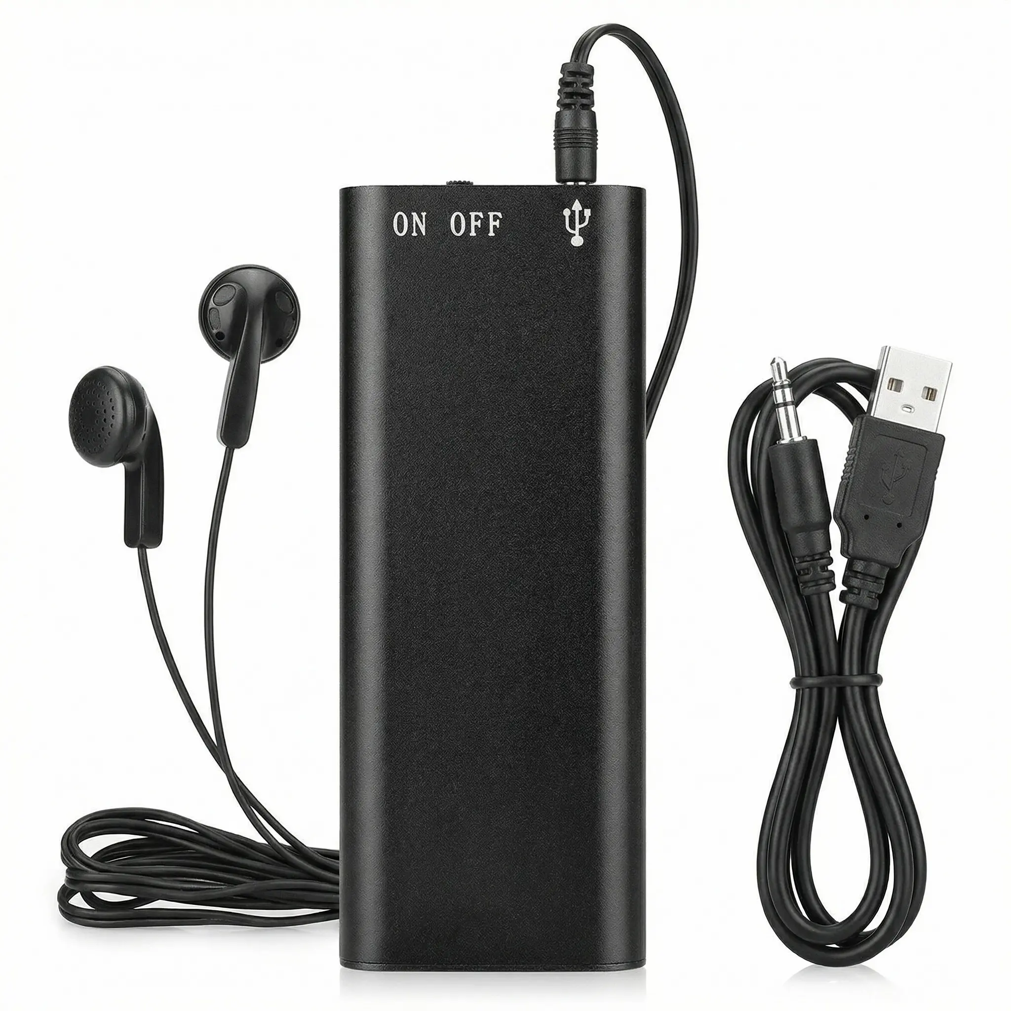 Ultra-Thin Portable Voice Recorder (8GB), Professional Noise-Canceling Digital Recording Pen with Voice Activation & MP3 Player