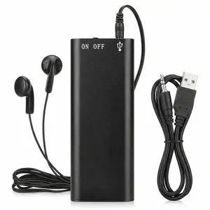 Ultra-Thin Portable Voice Recorder (8GB), Professional Noise-Canceling Digital Recording Pen with Voice Activation & MP3 Player