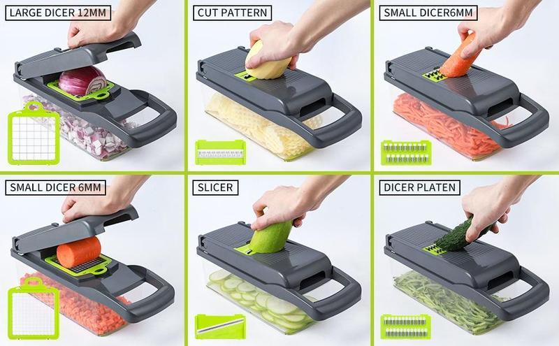 17 in 1 Multifunctional Vegetable Chopper, Durable Fruit Vegetable Slicer, Garlic Chopper, Onion Potato Grater, Kitchen Accessories 17 in 1 Multifunctional Vegetable Chopper, Durable Fruit Vegetable Slicer, Garlic Chopper, Onion Potato Grater, Kitchen Accessories