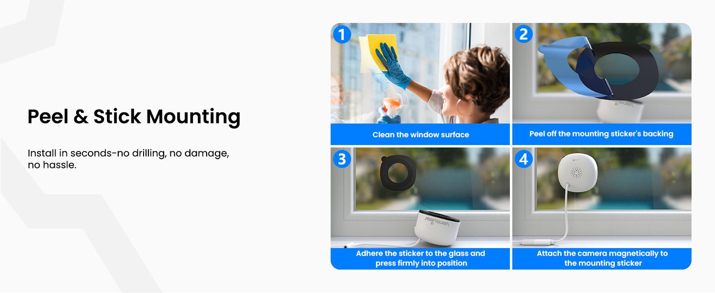 Wansview 3MP 2K Window Security Camera, Low Power <6W, 16X Digital Zoom, 2.4GHz WiFi, AI Full-Color Night Vision, Person & Motion Detection, 24/7 Recording, SD/Cloud Storage(optional),Easy Setup, Works with Alexa & Google Home, ONVIF/RTSP Wansview 3MP 2K Window Security Camera, Low Power <6W, 16X Digital Zoom, 2.4GHz WiFi, AI Full-Color Night Vision, Person & Motion Detection, 24/7 Recording, SD/Cloud Storage(optional),Easy Setup, Works with Alexa & Google Home, ONVIF/RTSP