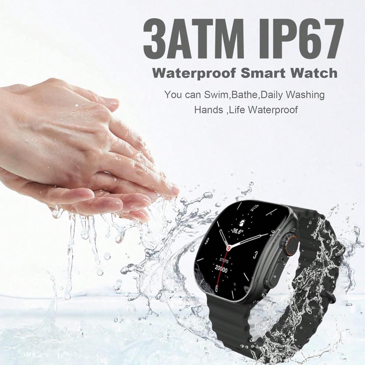 Smart Watch Gift Set with Touch Screen, Multiple Sport Modes, Phone Notification Support, Includes Earbuds and 7 Watch Bands, Compatible with iOS and Android Devices