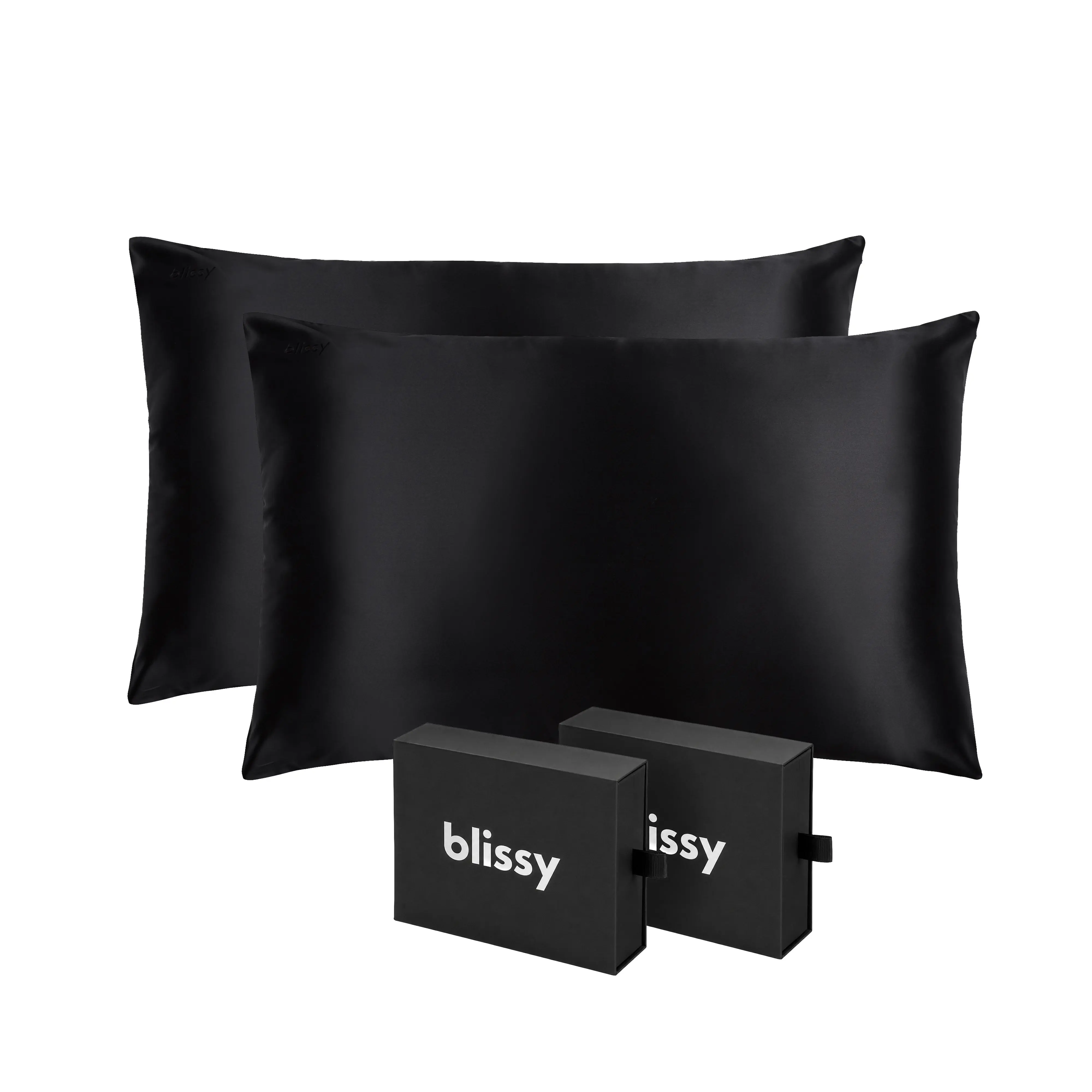 Blissy Silk Pillowcase (Bundle – 2 or 4 Pack) – 100% Pure Mulberry Silk – Improve Hair, Skin & Sleep!