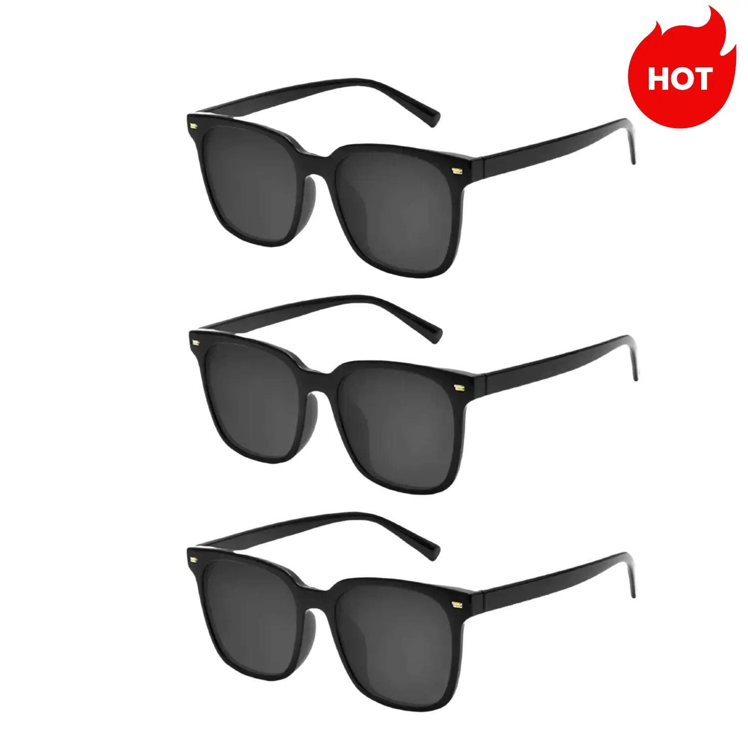 Paleshy 3-Pack Polarized Sunglasses for Men and Women Lightweight TR90 Frame UV400 Protection for Driving Fishing Golf Outdoor Adventure Eyewear