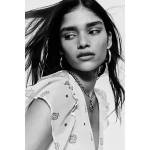 H&M Frill-trimmed chiffon top