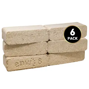Firewood Central Envi 8 Hardwood Fuel Blocks (6-Pack) – 100% Natural Compressed Sawdust, Long Burn & High Heat for Fireplaces, Stoves & Fire Pits – by Bio-Diversity