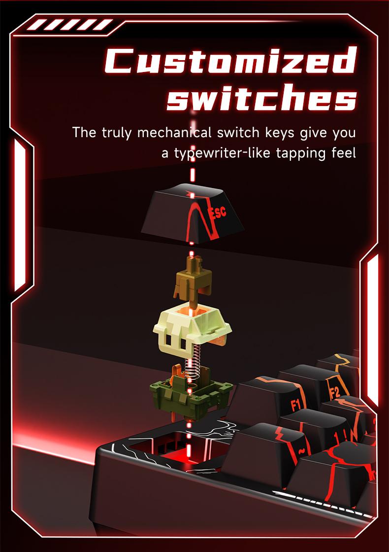 Ajazz AK35I V4 QMK Full-Size Wireless Ergonomic Mechanical Gaming Keyboard with Rotary Knob and Smart Screen Numeric Keypad. The perfect choice for both gaming and office use. Cream-colored keyboard. Christmas gift.