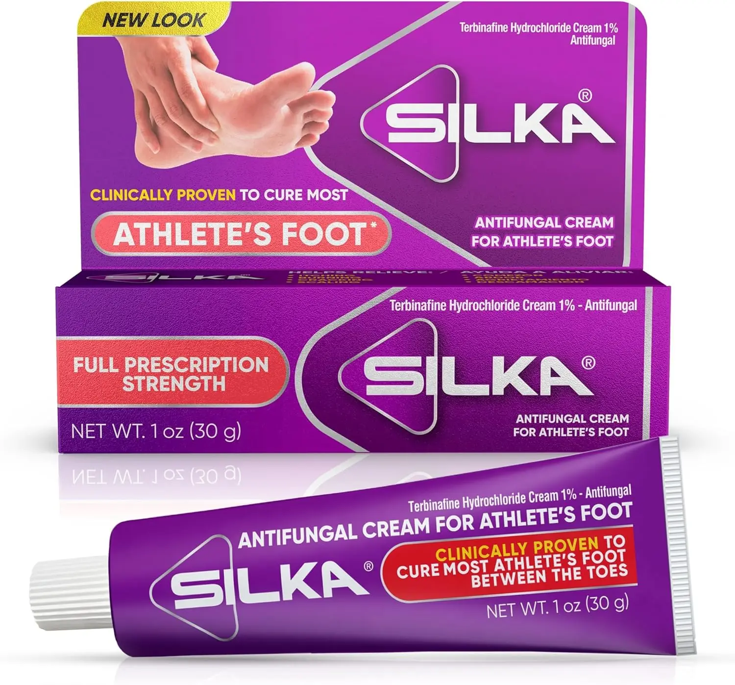 SILKA Maximum Strength Anti-Fungal Cream (1 Oz Single Pack) - Anti-Itch Foot Creams, Clinical Jock Itch & Ringworm Remedy, Fast-Acting Burning Relief, Therapeutic Care Treatment