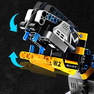 HOGOKIDS 5-in-1 Robot Building Set, RC Wall Robot/Engineer Robot/Mech Dinosaur, Remote & APP Controlled STEM Toys for Boys & Girls 6-12 (520 Pcs)