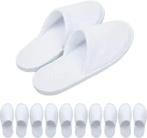 6-10 Pairs Spa Slippers, Non Slip Disposable Slippers For Guest, Washable Reusable, Which Can Be Used As Women Men, House, Indoor, Bathroom, Bedroom, Hotel, Bride Slippers