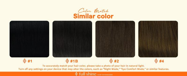 Full Shine Clip In Hair Extensions Real Human Hair 7 Pcs Natural Straight 10-28 Inch 100-150 Grams Easy Application for Women Hairpiece Silky Straight Remy Hair