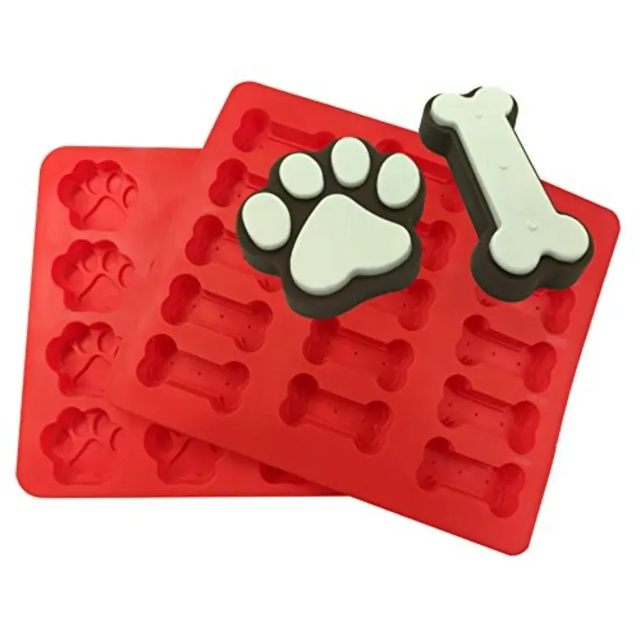 Dog Paw & Bone Silicone Baking Mold Set, Kitchenware Chocolate & Sweet Mould Combo