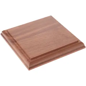 Plymor Solid Walnut Square Wood Display Base with Ogee Edge