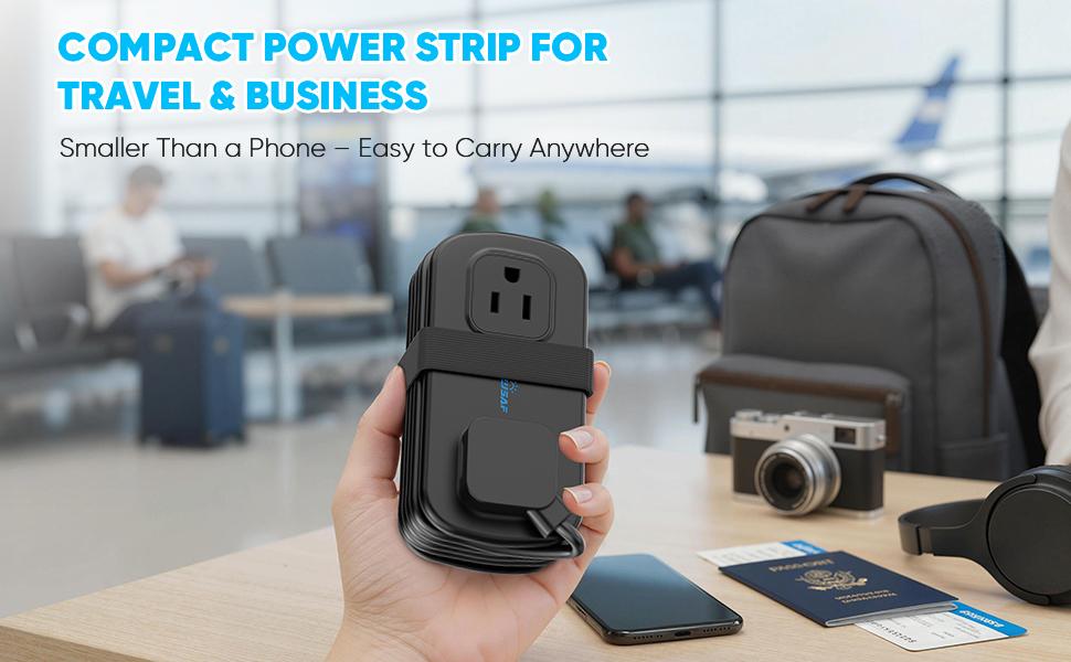 7-in-1 Power Strip with Switch-Cruise-Approved Travel Power Strip – POWSAF 20W Fast Charging 3 USB, 2 Three-Prong & 2 Two-Prong Outlets, No-Surge Extension with Cord Wrap & Strap for Hotel, Cruise & Travel 7-in-1 Power Strip with Switch-Cruise-Approved Travel Power Strip – POWSAF 20W Fast Charging 3 USB, 2 Three-Prong & 2 Two-Prong Outlets, No-Surge Extension with Cord Wrap & Strap for Hotel, Cruise & Travel