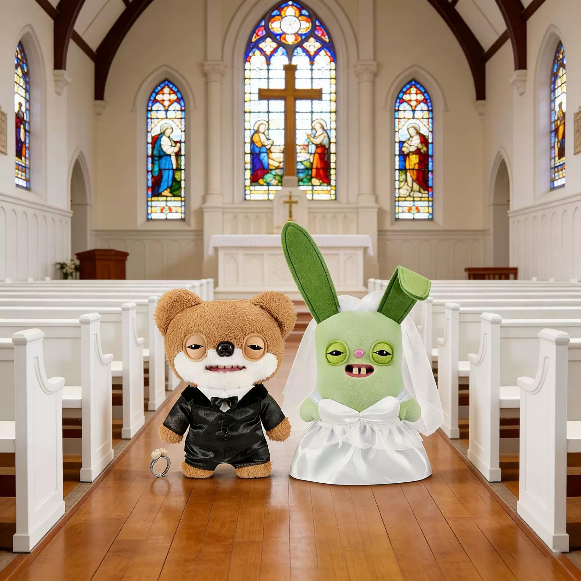 【Valentine's Day Limited Edition】Fuggler Wedding Day Plush Set ...