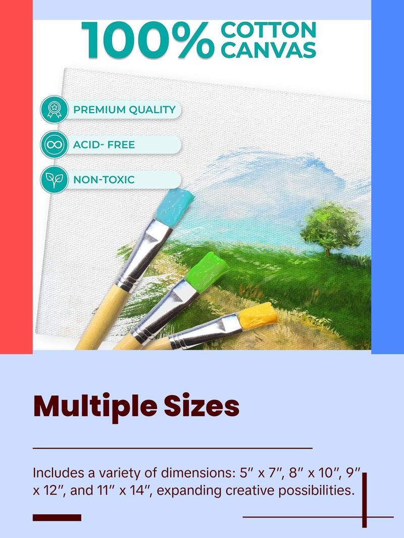 24 Multi Pro Pack Canvases For Painting