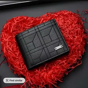 Men's Pu Leather Wallet, Large Capacity Multi-Card Slots, Business Casual Style, Ideal Gift For Men's Birthday Or Partner