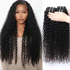 12A PerisModa Deep Wave Human Hair Bundles 100% Rawm Hair Extensions 12-32 Inches Weave Brazilian Remy Curly Hair Bundle Quick Weave 1/3/4 Bundles#TIKTOKShopBlackFriday