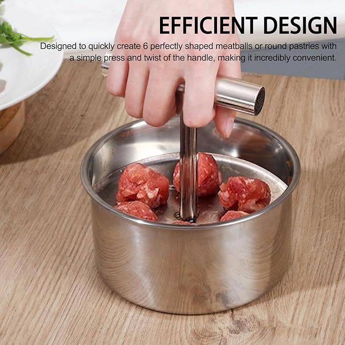 Stainless Steel Meatball Maker, Manual Meatball Making Tool Multifunctional Kitchen Meat Ball Press Easy Meatball Extruder Meat Ball Cooking Gadgets